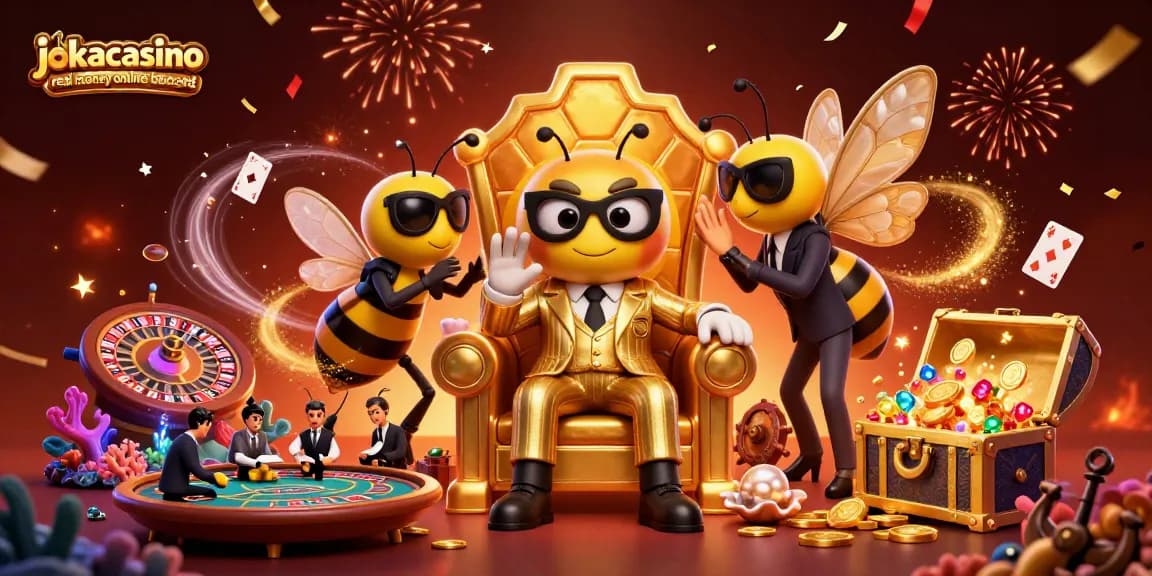 Engage in jokacasino real money online baccarat while surrounded by fun gaming elements and characters.