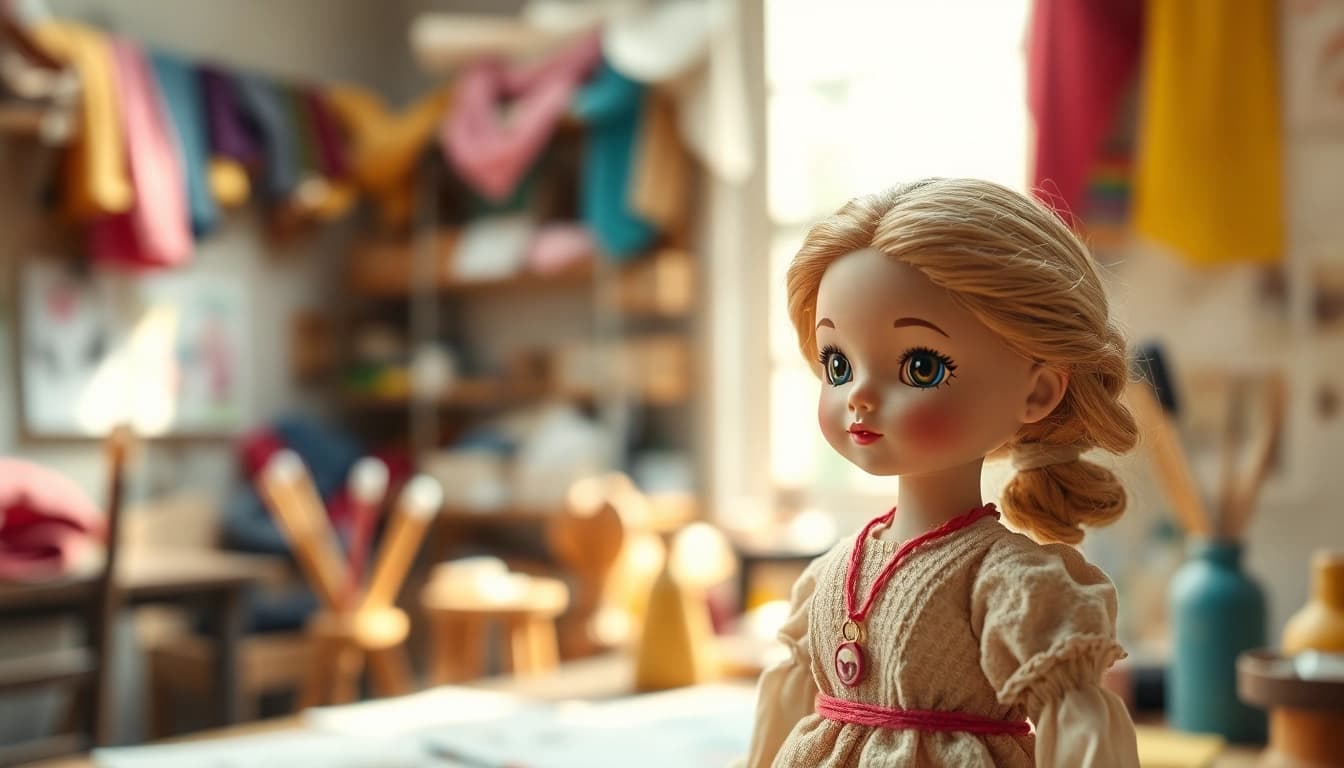 Gutdolls – kunstvoll gestaltete Puppen in einem kreativen Werkstattumfeld