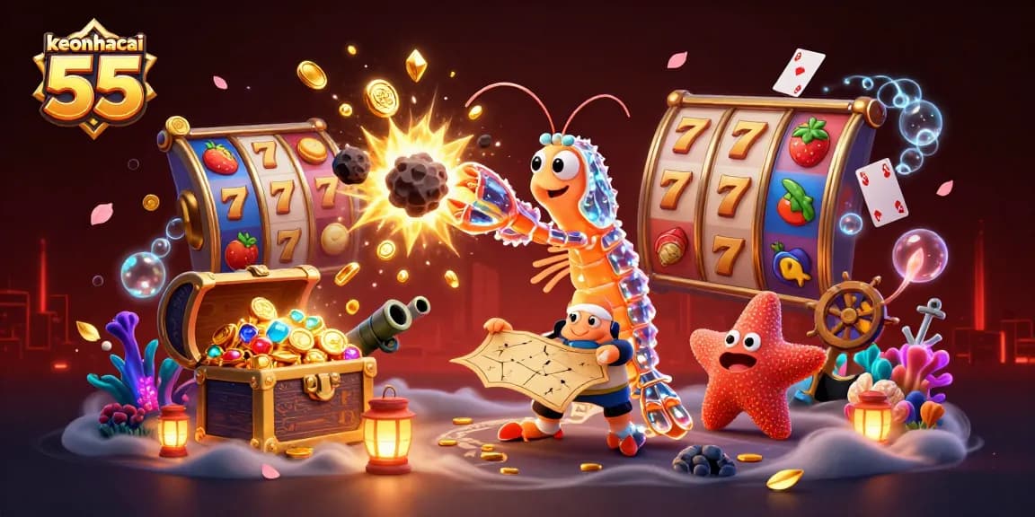 Experience the thrill of winning with keonhacai 55 in a vibrant, dynamic casino scene.