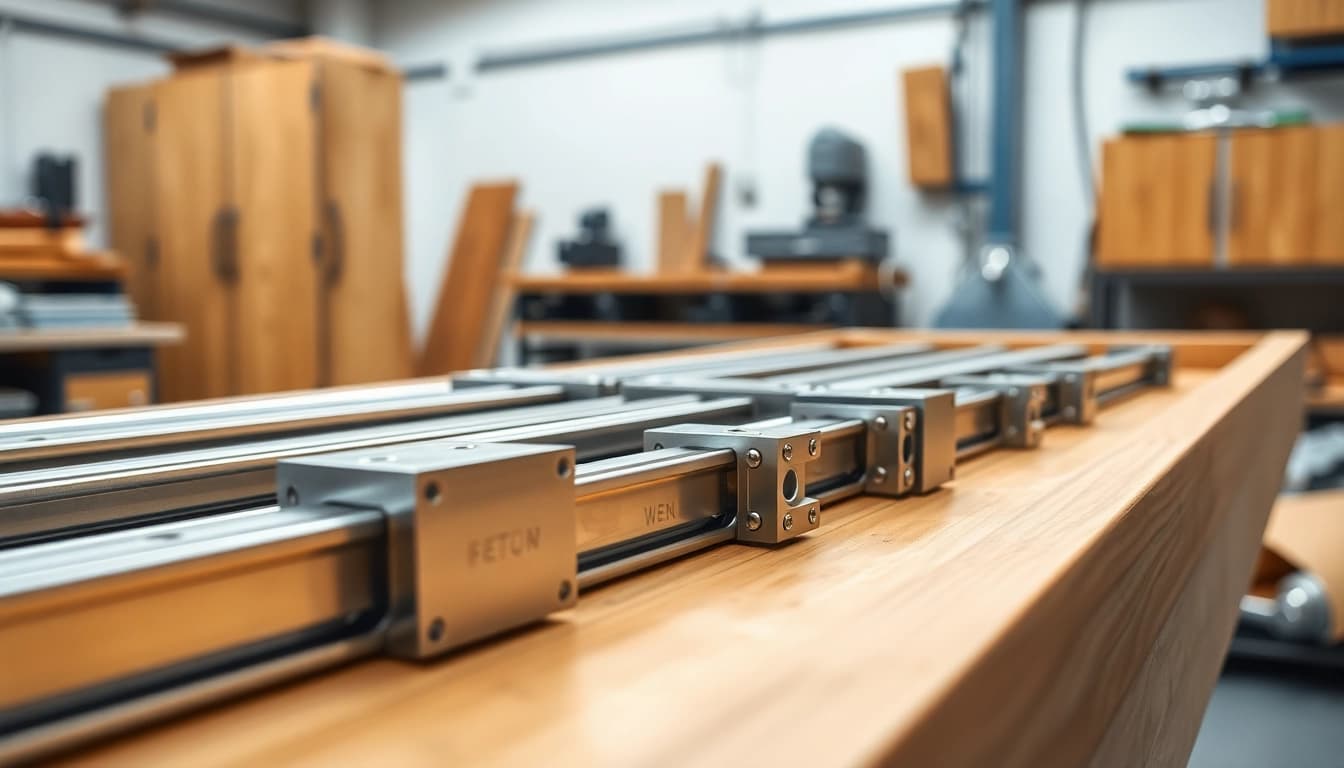 Hochwertige Drawer Slides Wholesale in einer modernen Werkstattansicht, die Qualität zeigen.