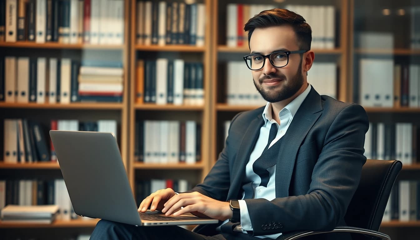 Headhunter IT berät erfolgreich über IT-Fachkräfte mit professionellem Laptop im modernen Büro.