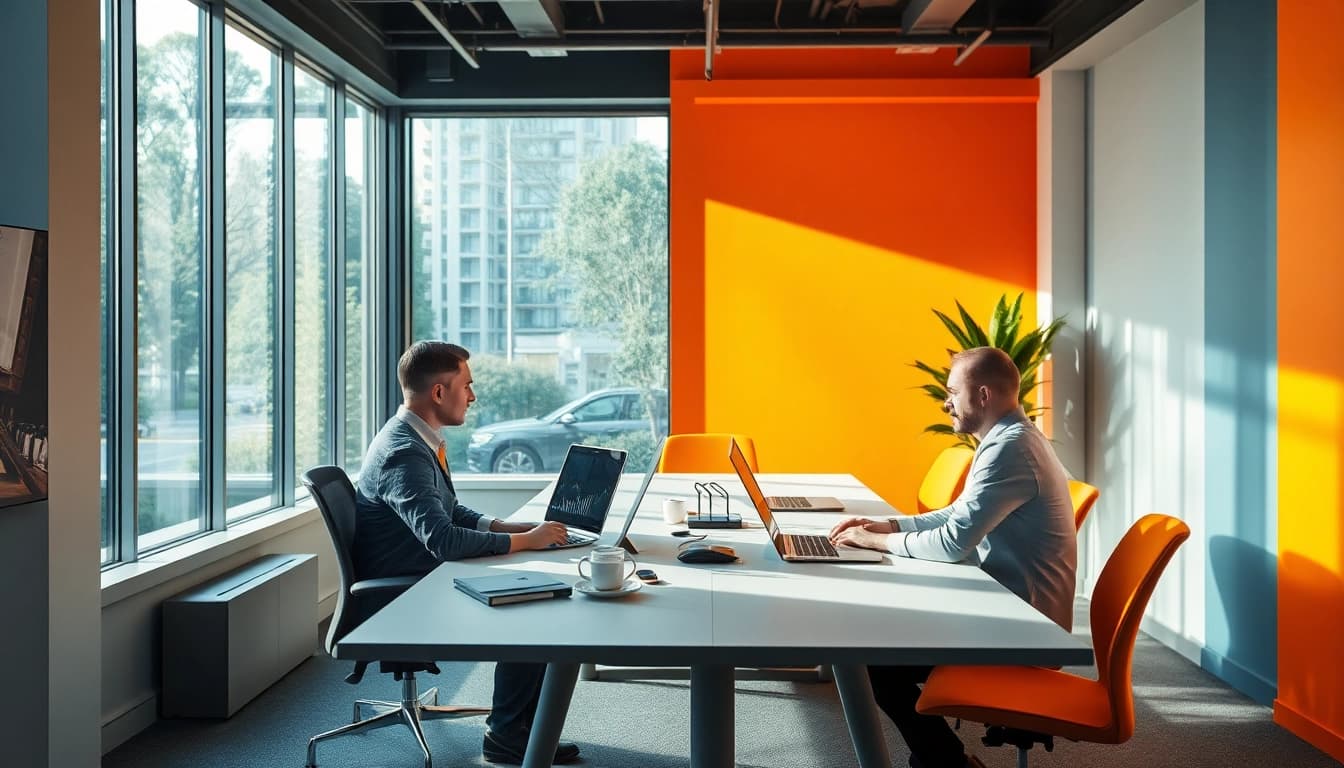 Professioneller Headhunter Oberhausen berät in modernem Büro.