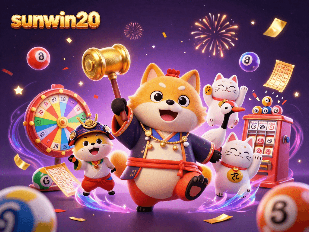 Experience the thrill of gaming at sunwin20 with colorful lottery balls, lucky symbols, and a festive atmosphere.