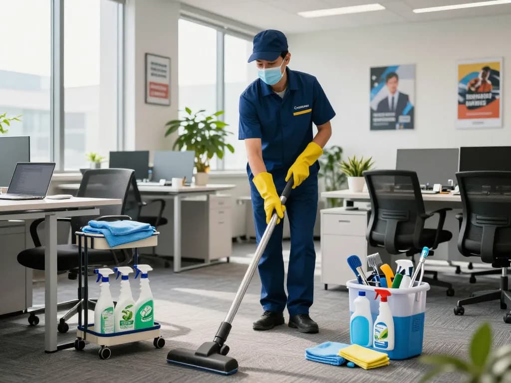 Reinigungsfirma für Gewerbe in Münster, die sich auf professionelle Büroreinigung mit umweltfreundlichen Produkten und engagierten Mitarbeitern konzentriert.