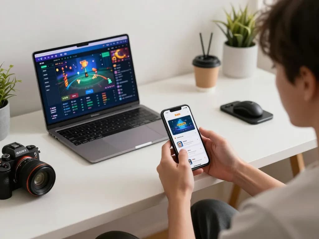 Trò chơi casino di động hấp dẫn trên ứng dụng Sun win, thể hiện một người chơi tập trung vào chiến lược.