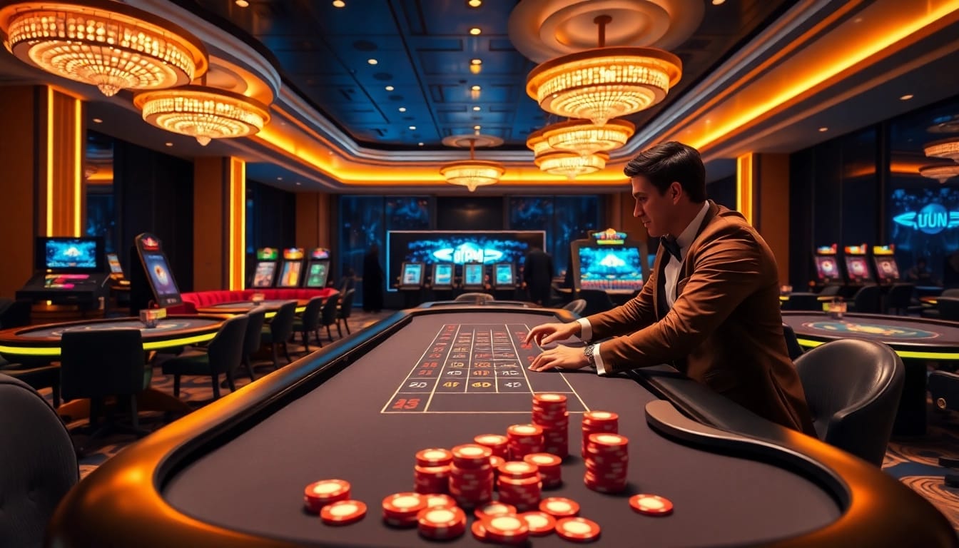 Experience the thrill of a real online casino with interactive games and vibrant ambiance.