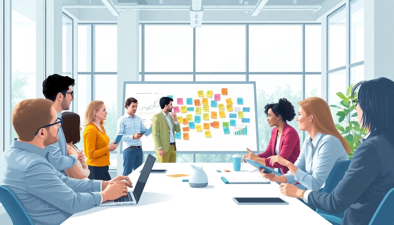 Dynamic brainstorming session at a pflegemarketing agentur showcasing collaboration and creativity.