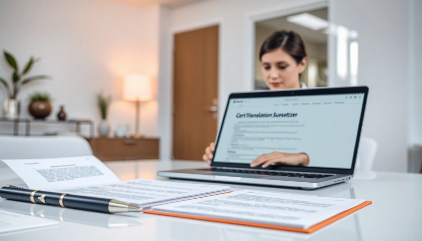 Beglaubigte Übersetzungsdienste von professionellen Übersetzern in einem professionellen Büro.