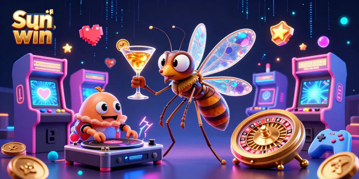 Engage with exhilarating gameplay at Sun win featuring vibrant 3D cartoon characters and a dynamic casino scene.