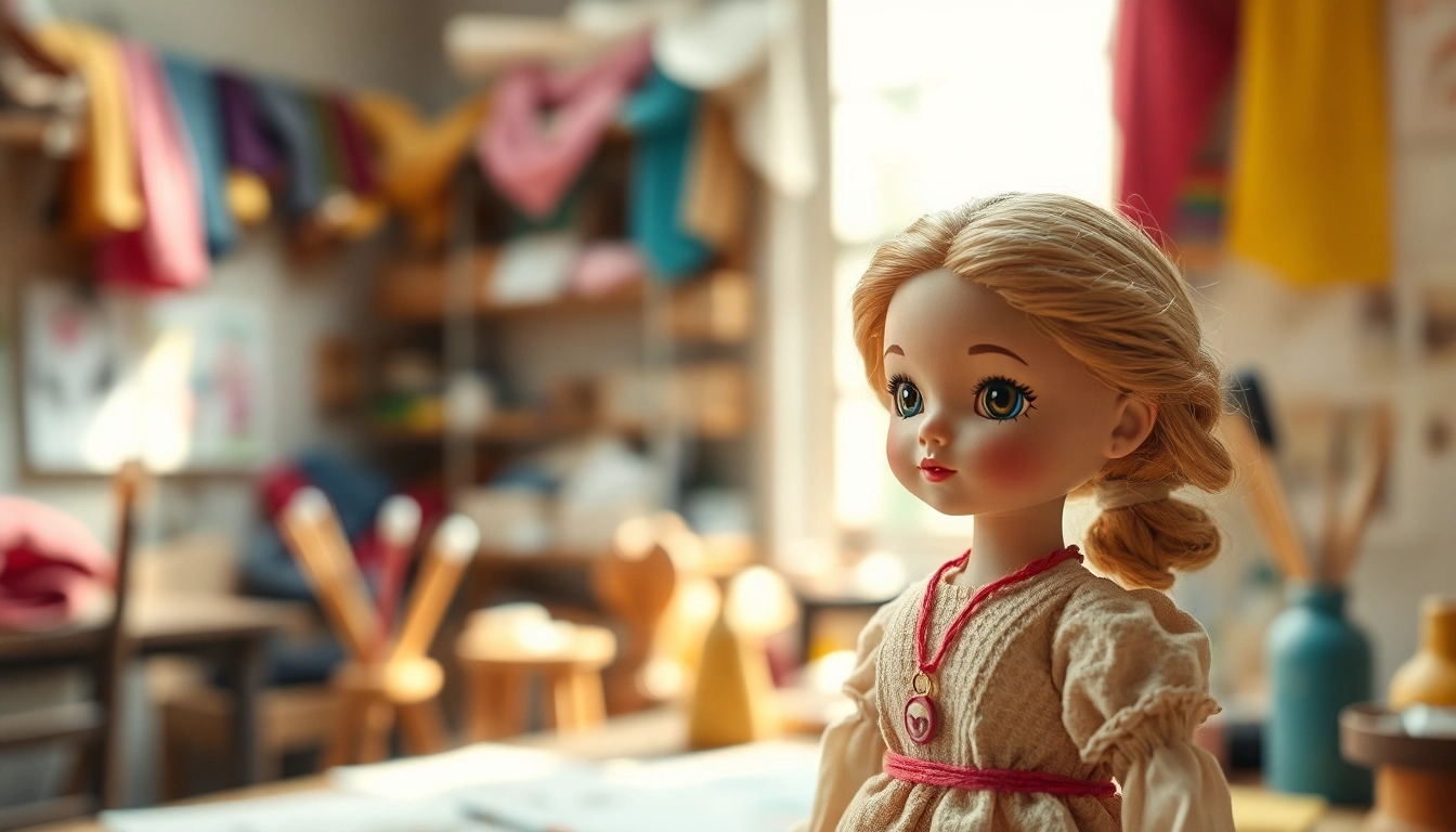Gutdolls – kunstvoll gestaltete Puppen in einem kreativen Werkstattumfeld