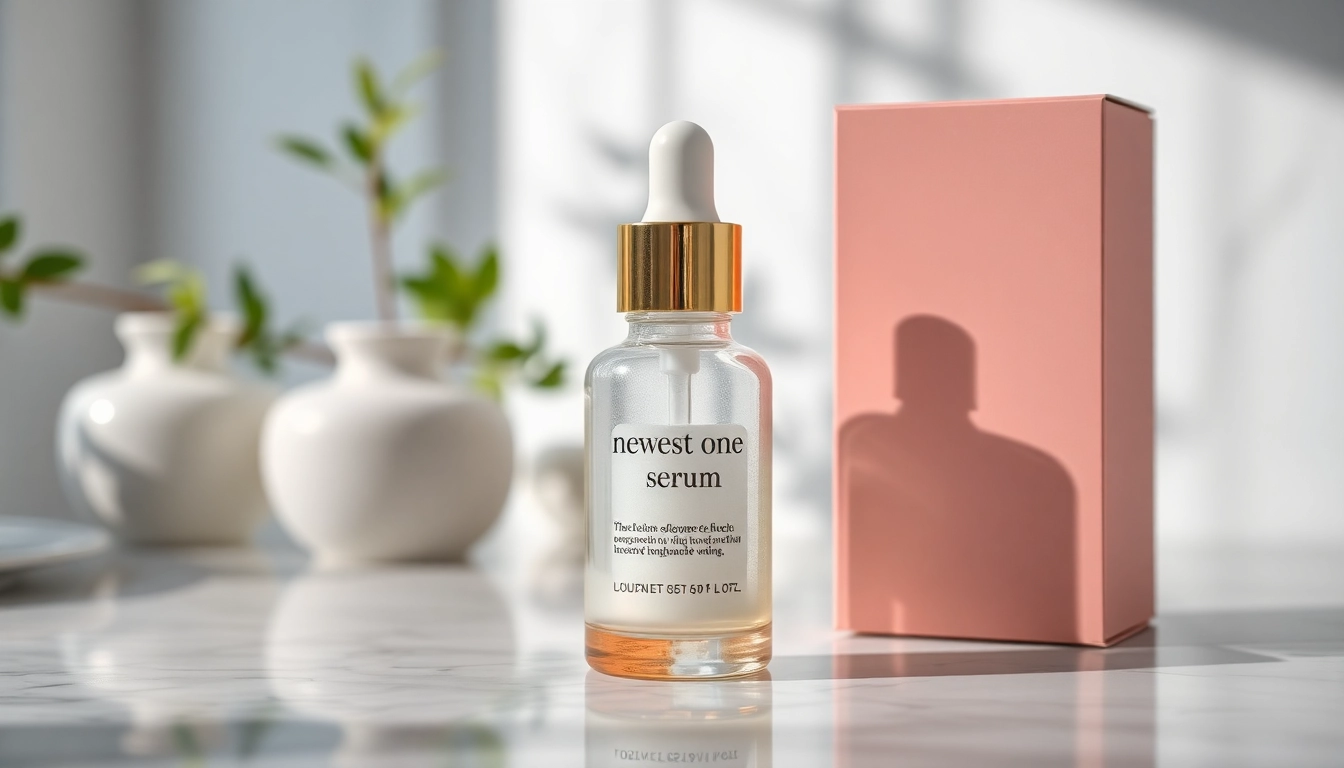 Die neueste One Serum-Darstellung, die die Vorteile für die Hautpflege hervorhebt.