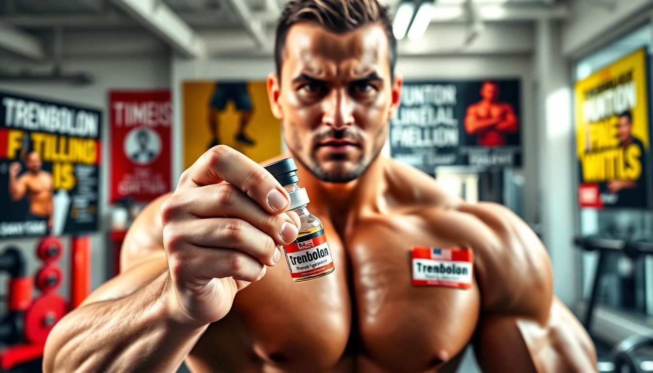 Überblick über trenbolon preis, begleitet von einem Fitness-Enthusiasten mit Supplements.