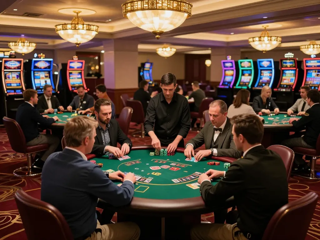 Người chơi B52 club tham gia vào trò chơi poker đầy năng động tại một sòng bạc cao cấp, thể hiện chiến lược và sự hào hứng.