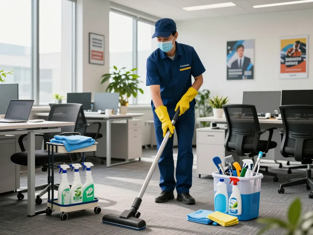 Reinigungsfirma für Gewerbe in Münster, die sich auf professionelle Büroreinigung mit umweltfreundlichen Produkten und engagierten Mitarbeitern konzentriert.