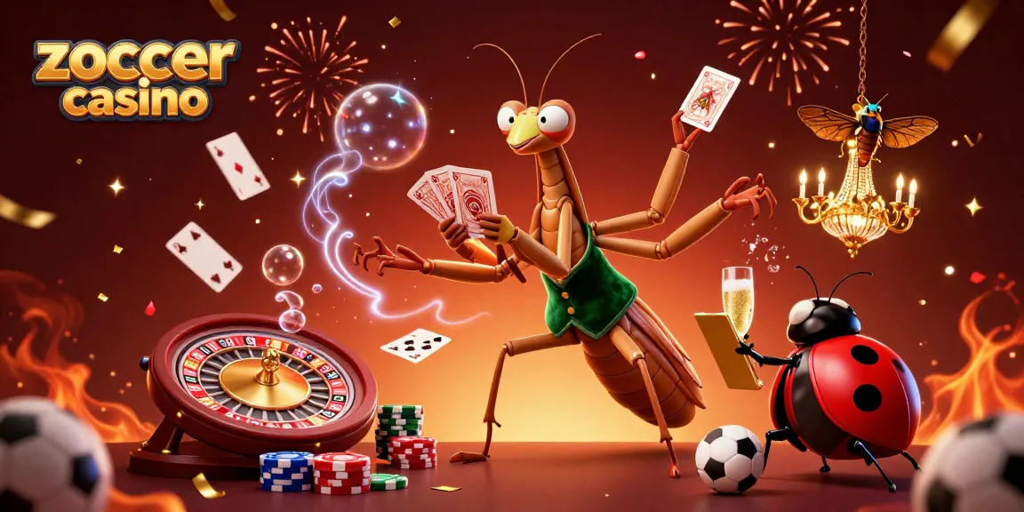 Engage in exciting games at zoccer casino with vibrant characters and lively casino elements.