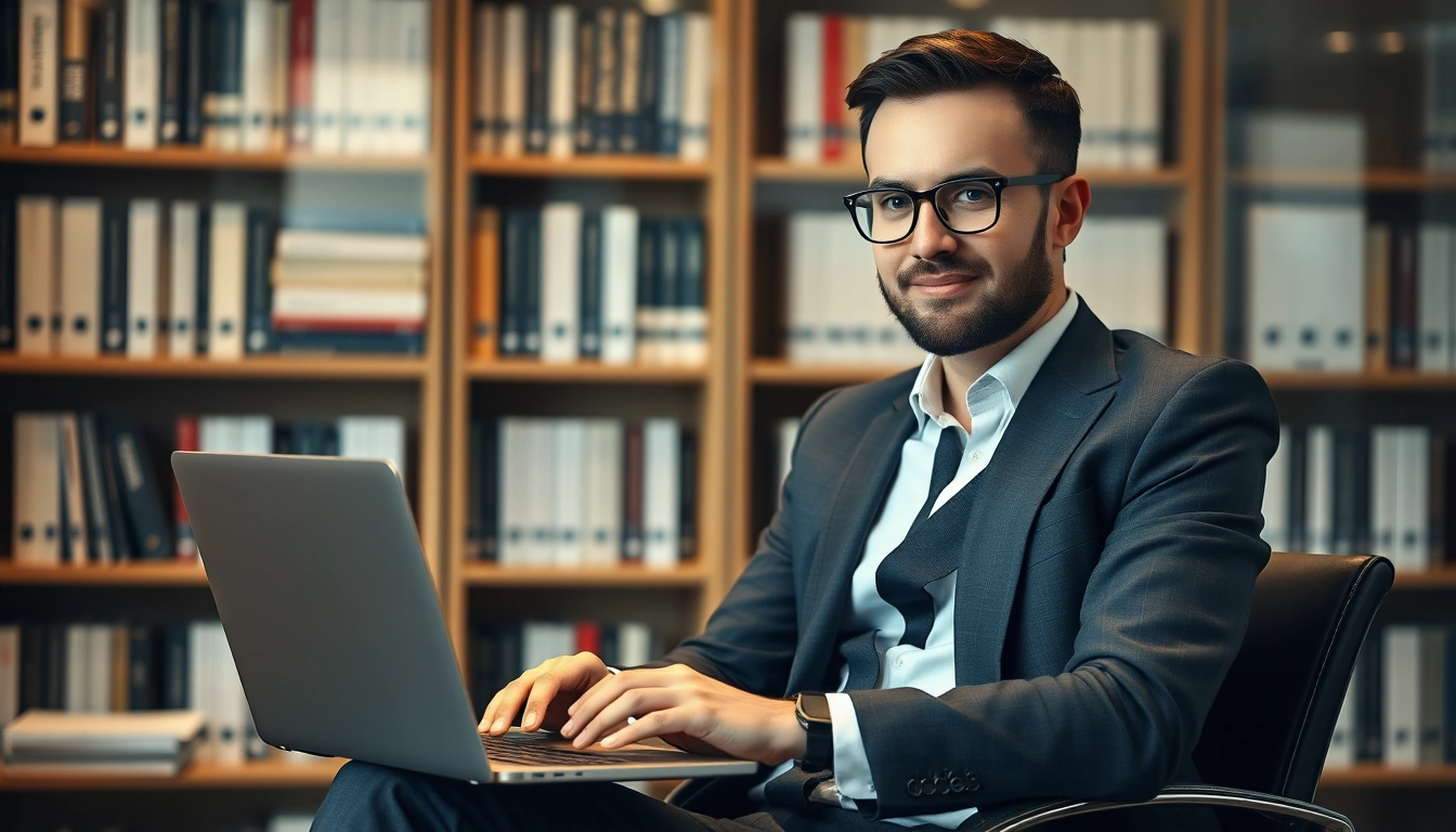 Headhunter IT berät erfolgreich über IT-Fachkräfte mit professionellem Laptop im modernen Büro.