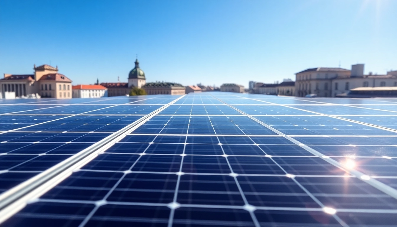 Installieren Sie eine Photovoltaikanlage Kaufen Wien auf einem modernen Dach in Wien.