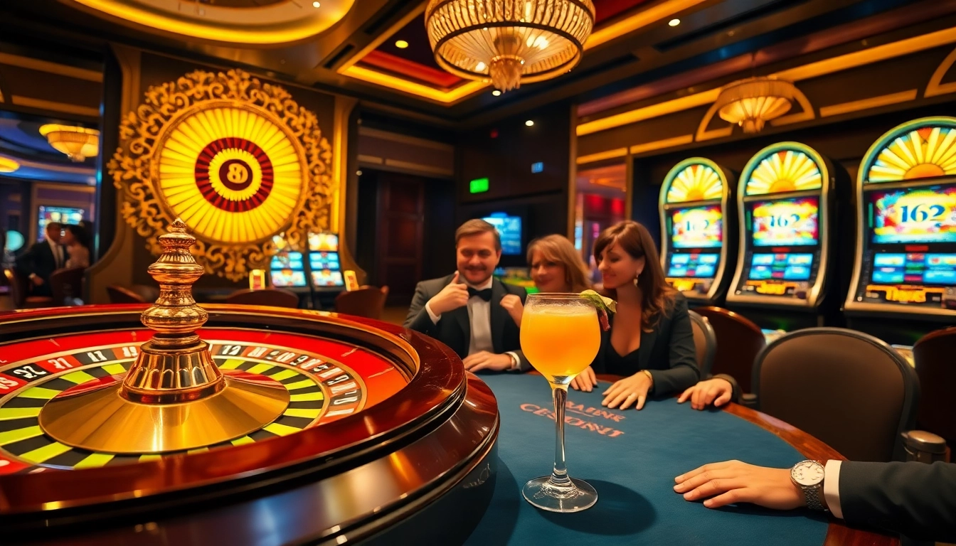 Experience winning excitement at B52 casino tables with elegant players and vibrant poker chips.