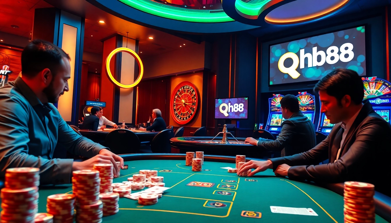 Experience the excitement at qh88 with vibrant casino tables, high-stakes poker games, and thrilling slot machines.