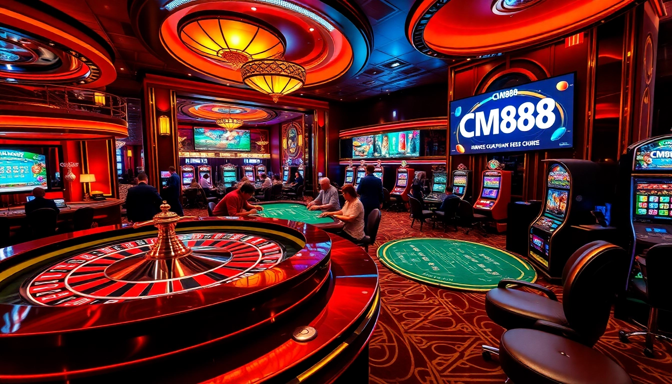 Experience excitement at a casino table featuring CM888 technology enhancing gameplay.